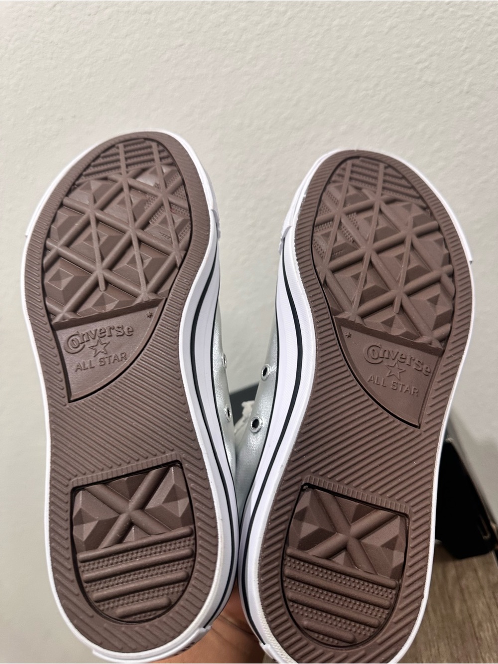 Converse Metallic Silver High Top Sneakers - Picture 5 of 5
